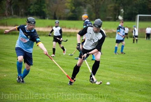 Bagpiper Glyn Morris Shinty