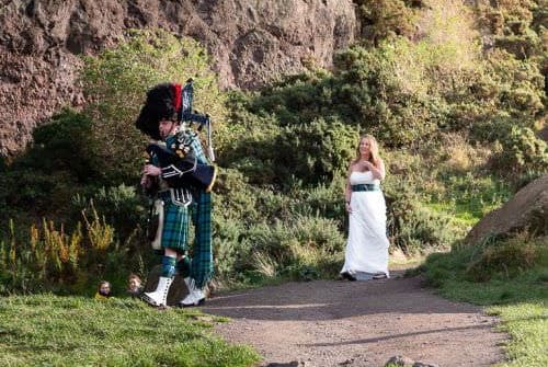 Amy's processional at St Anthony's Chapel elopement