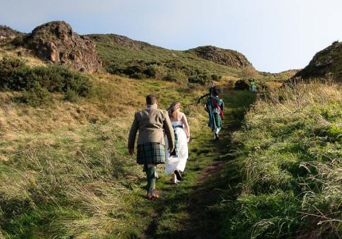 Edinburgh Vows Renewal path to St Anthonys Chapel