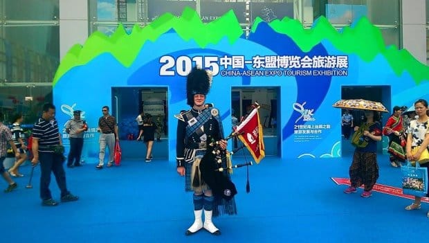 Scottish Bagpipers in China