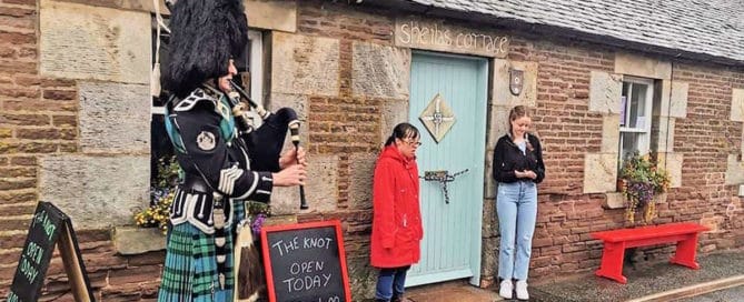 West Linton Bagpiper Opening The Knot
