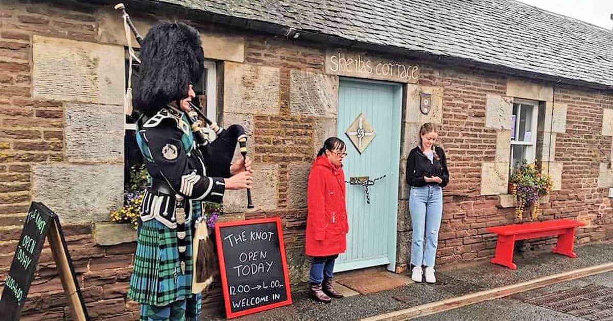 West Linton Bagpiper Opening The Knot