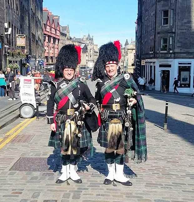 Bagpipers in Edinburgh