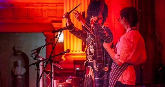 Bagpiper at Burns Supper Edinburgh