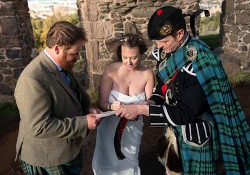 Booking a bagpiper for a wedding