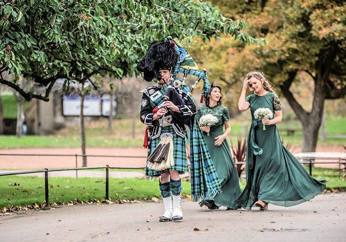 Bagpiper for Bridesmaids