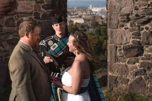 Elopement wedding ceremony edinburgh vows