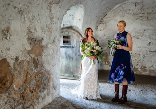 Inchcolm Island wedding Abbey cloisters