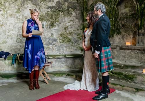 Getting married at Inchcolm Abbey