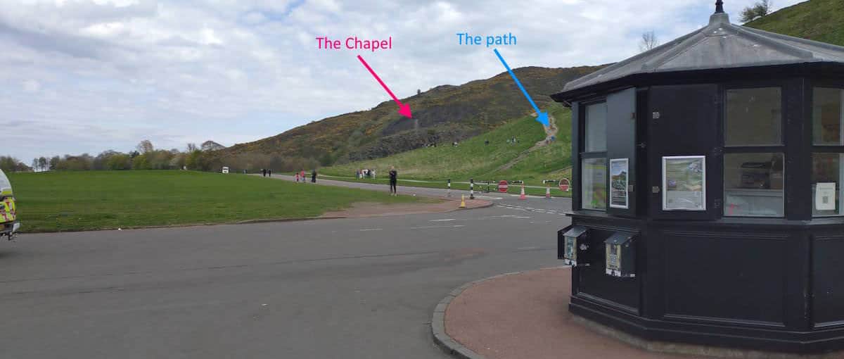 Getting to St Anthony's Chapel - The car park