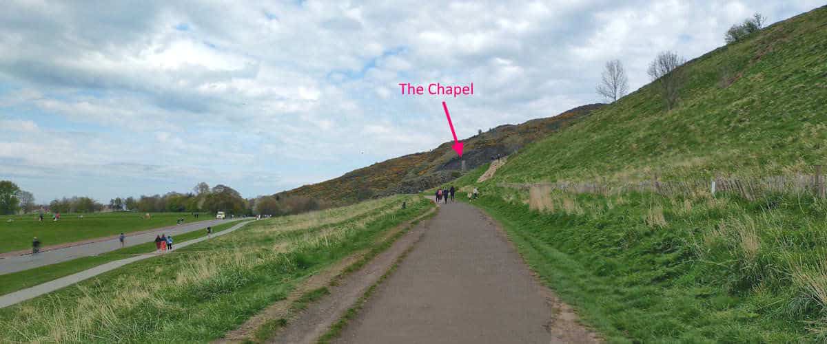 Getting to St Anthony's Chapel - the path from the car park